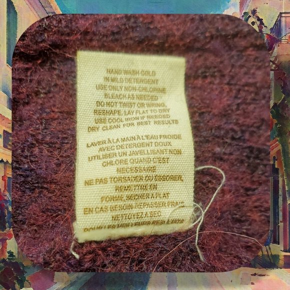 Free People dark purple Alpaca Cowl neck pullover sweater, size XS - Picture 5 of 6